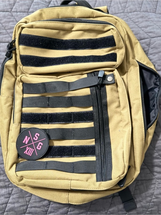 Handbags - Tactical MOLLE Backpack Tan Black Multi-Compartment Military Style Bag